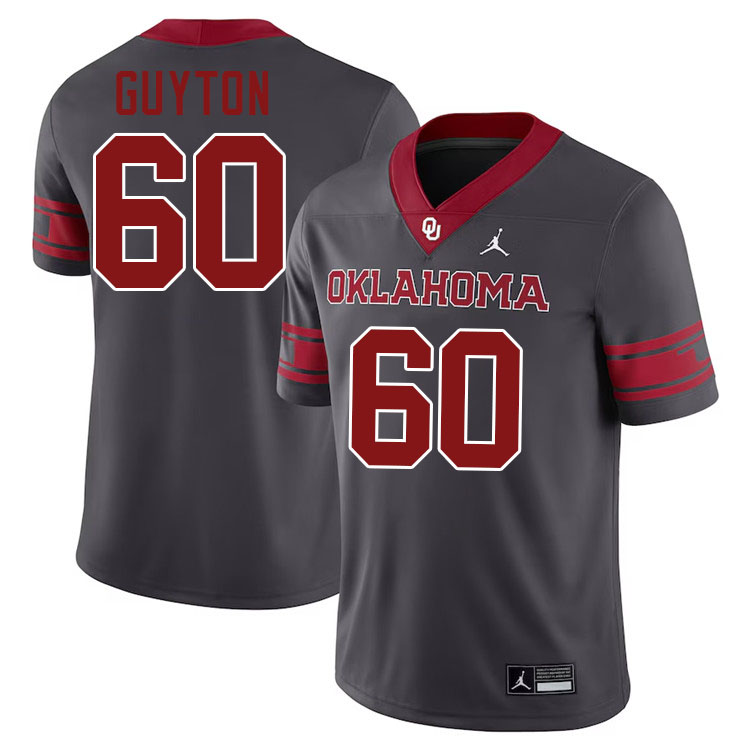 Tyler Guyton Oklahoma Sooners Jersey,Oklahoma Sooners Football Uniforms,Jersey-Anthracite